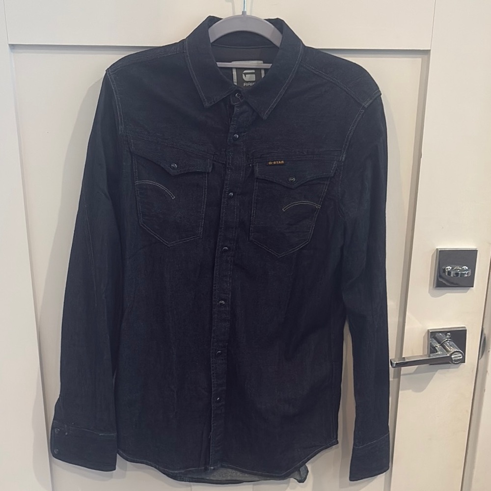 G-Star Dark Denim Button Down Shirt